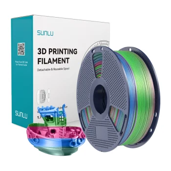 3D spausdintuvo plastikas Sunlu PLA+ Silk 1.75mm 1kg, Rainbow 06
