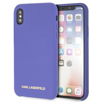 Karl Lagerfeld silikoninis dėklas iPhone X / Xs, purpurinis