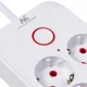 Maclean MCE389 W Power Strip, 6 Sockets, 4x USB-A, 1x USB-C, 1.5m, White