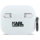 Karl Lagerfeld Silicone Karl Head 3D dėklas AirPods Pro 3 ausinėms, baltas