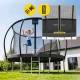 Sodo batutas 4FIZJO PRO 366 cm 12FT su tinklu ir kopėčiomis, juodas