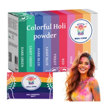 Holi Cow spalvoti Holi milteliai, 10 x 100 g