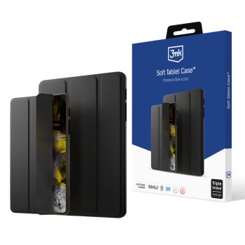 3MK Soft Case dėklas, skirtas Apple iPad Air 11 (M2/M3), juodas