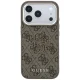 Guess 4G & Big Resin Logo dėklas skirtas iPhone 17 Pro / 18 Pro, rudas