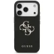 Guess Grained Big 4G & Classic Logo dėklas iPhone 17 Pro, juodas