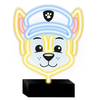 Šviečianti LED neono dekoracija su stovu PAW Patrol Chase
