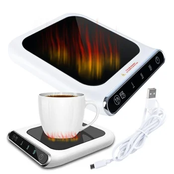 USB puodelio šildytuvas su 3 temperatūros nustatymais, 10W