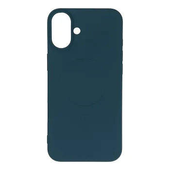 Liquid Silicone Case with MagSafe for iPhone 16 Plus, Dark Blue
