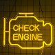 Check Engine Neon LED Decorative Lamp 30x22 cm, Yellow