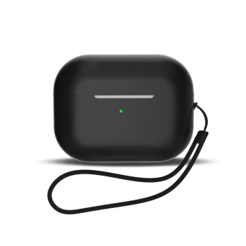 Case for AirPods 1 / AirPods 2 with Wrist Strap, Black