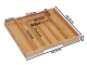 Expandable Bamboo Cutlery Drawer Organizer, 8-Compartment Kitchen Utensil Tray XL