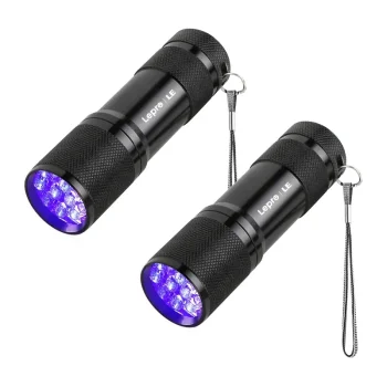 UV Flashlight Set Lepro O1100007-2 395nm 9 LEDs 2 Pack