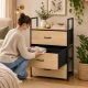 ModernHome spintelė su 3 medžiaginiais stalčiais, lofto stiliaus, 59 cm