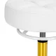 Hairdressing Stool Gabbiano D054G, White and Gold