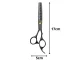 Profesionalios plaukų retinimo žirklės, 17 cm, juodos