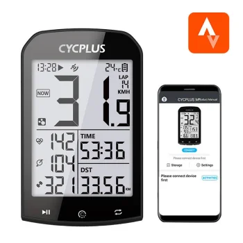 Cycplus M1 GPS Bike Computer, Black