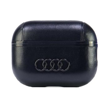 Audi Leather Big Logo dėklas, skirtas AirPods Pro 2, juodas