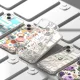 Dėklas iPhone 14 Plus Ringke Fusion Design Floral skaidrus su raštu