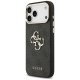 Guess 4G Big 4G Classic Logo dėklas, skirtas iPhone 17 Pro Max, juodas / auksinis