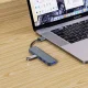 Tech-Protect V0 5-in-1 USB-A šakotuvas (USB 3.0 / 3x USB 2.0 / USB-C), pilkas