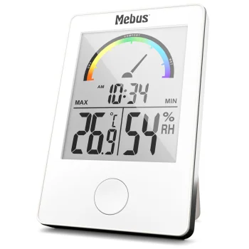 Skaitmeninis termometras-drėgmės matuoklis Mebus 11130, baltas