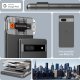 Google Pixel 7a Spigen Optik.Tr kameros apsauga (2 vnt.) su rėmeliu, juoda
