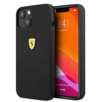 Apple iPhone 13 Ferrari Silicone Hard Case Cover, Black (Fessihcp13mbk)