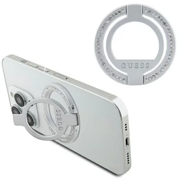 Guess MagSafe Ring Stand with Rhinestones Silver