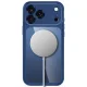 Dėklas Tech-Protect MagPeak MagSafe CC telefonui iPhone 18 Pro Max / 17 Pro Max, mėlynas / skaidrus