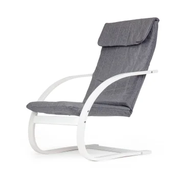 Modernhome Rocking Chair, Grey/White