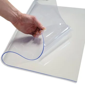 Skaidri PVC tentinė plėvelė 0.3 mm (300 mkr), plotis 1.4 m