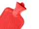 Rubber Hot Water Bottle, Heating Pad, Warmer, Water-Filled Bag 2L, Red