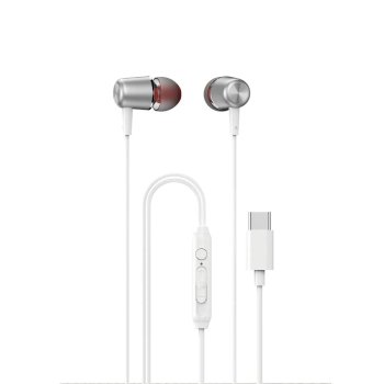 Dudao X1PROT Wired USB-C Earphones 1.2m, White