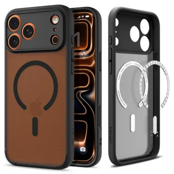 Spigen Ultra Hybrid Mag dėklas, skirtas iPhone 17 Pro, juodas