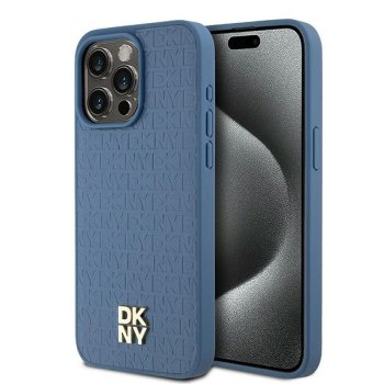 DKNY dėklas iPhone 15 Pro Max telefonui su MagSafe, mėlynas