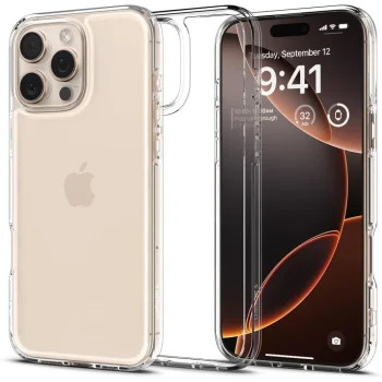 Spigen Ultra Hybrid dėklas telefonui iPhone 16 Pro, skaidrus