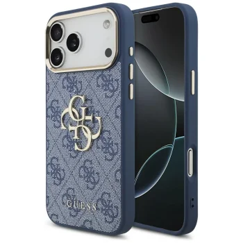 Guess dėklas „iPhone 18 Pro Max“ / „17 Pro Max“ 4G Big 4G Classic Logo, mėlynas