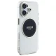 Guess IML Metal Colored Circle MagSafe dėklas iPhone 16 telefonui, juodas