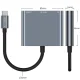 USB-C adapteris Tech-Protect V1 3in1 HDMI 4K / USB-A 3.0 / PD 100W, pilkas