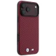 BMW M Carbon Metal Logo MagSafe dėklas iPhone 17 Pro Max / 18 Pro Max, bordo