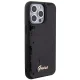 Guess Sequin Script Metal dėklas iPhone 15 Pro telefonui, juodas
