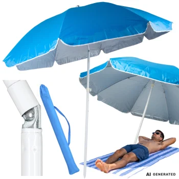 Sulankstomas paplūdimio ir sodo skėtis su UV filtru, 170 cm