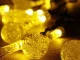 Saulės energija įkraunama LED girlianda su 20 varveklių, šilta balta