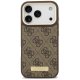 Guess 4G Logo Plate MagSafe dėklas telefonui iPhone 17 Pro, rudas