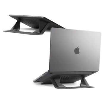 Nešiojamojo kompiuterio stovas Spigen SlimFold LD201-S6 iki 14", Gray