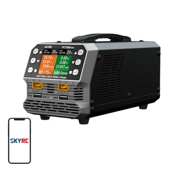 SkyRC PC1080neo dviejų kanalų ličio baterijų įkroviklis 1080 W