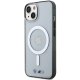 BMW Silver Ring MagSafe dėklas iPhone 14 Plus / 15 Plus, skaidrus