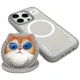 Nimmy dėklas iPhone 16 Pro Max telefonui Glasses Cool Cat MagSafe, pilkas