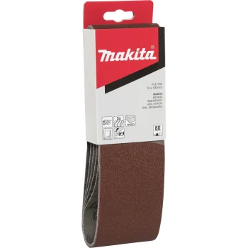 Šlifavimo juostų rinkinys Makita P-37194, 76 x 533 mm, K80, 5 vnt.