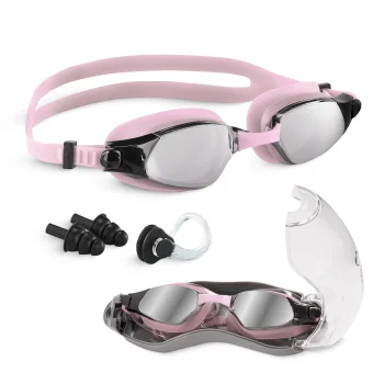 Plaukimo akiniai 4Fizjo TSUNAMI su Anti-Fog ir UV filtru, rožiniai